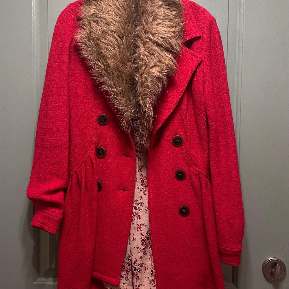 Free People coat with fur